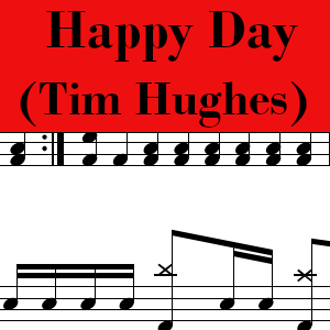 Happy Day by Tim Hughes - Pro Drum Chart Preview
