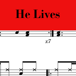 He Lives by Chris Tomlin - Pro Drum Chart Preview