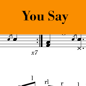 You Say by Lauren Daigle - Medium Drum Chart Preview
