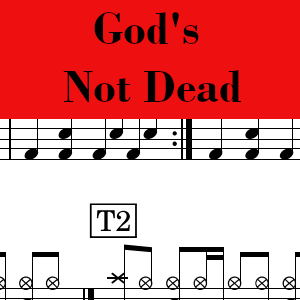 God's Not Dead (Like a Lion) by Newsboys - Pro Drum Chart Preview