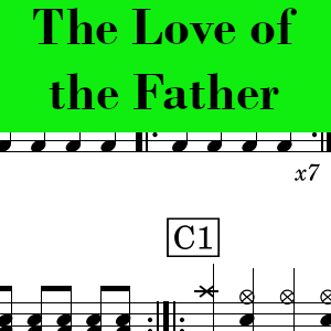 The Love of the Father by CityAlight - Easy Drum Chart Preview