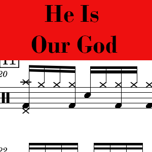 He Is Our God by Sovereign Grace - Pro Drum Chart Preview