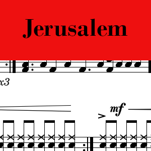 Jerusalem by CityAlight - Pro Drum Chart Preview
