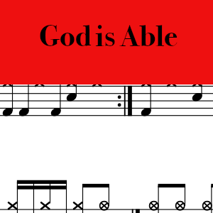 God is Able by Hillsong - Pro Drum Chart Preview