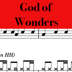 God of Wonders by Mac Powell (Third Day), Danielle and Cliff Young - Pro Drum Chart Preview