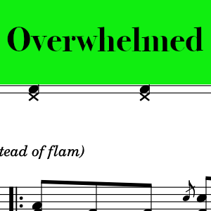 Overwhelmed by Big Daddy Weave - Easy Drum Chart Preview