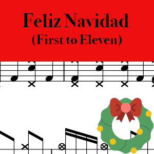Feliz Navidad by First to Eleven - Pro Drum Chart Preview