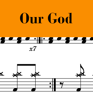 Our God by Chris Tomlin - Medium Drum Chart Preview