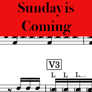 Sunday is Coming by Phil Wickham - Pro Drum Chart Preview